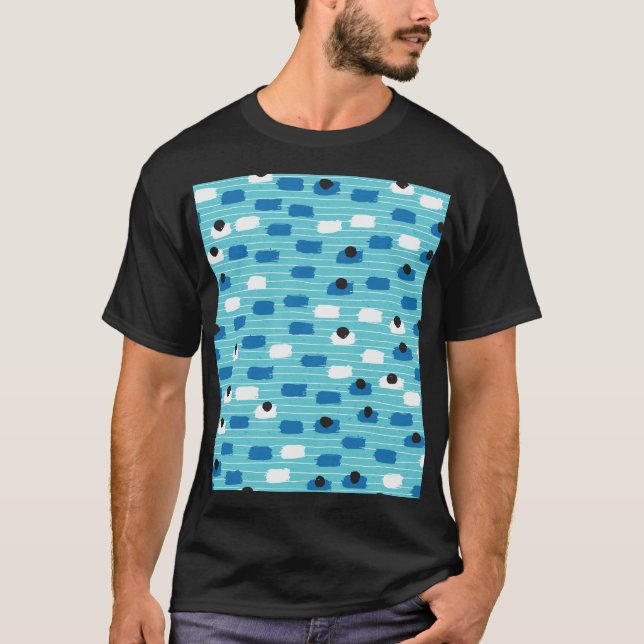Brush stroke seamless pattern, hand-drawn. T-Shirt (Front)