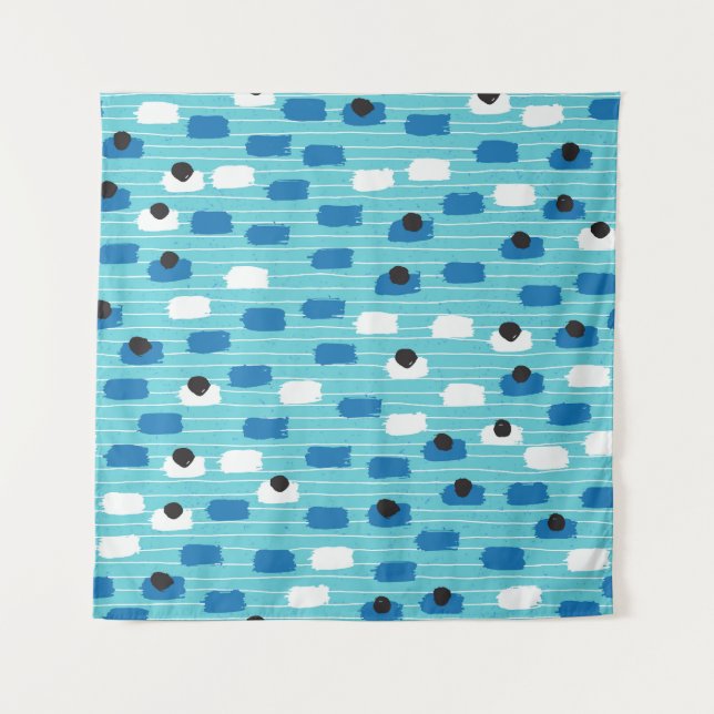 Brush stroke seamless pattern, hand-drawn. tapestry (Front)