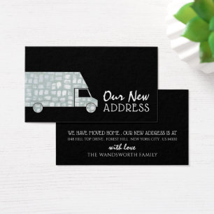 Brush Stroked Removal Van, Change of Address Card