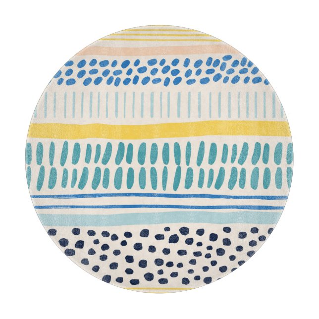 Brush Strokes: Abstract Seamless Fun Cutting Board (Front)