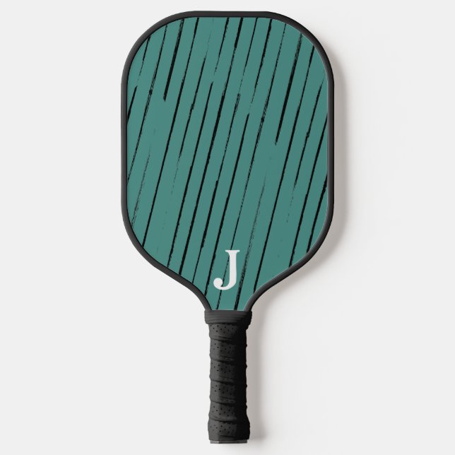 Brush Strokes Custom Inital Pickleball Paddle (Front)