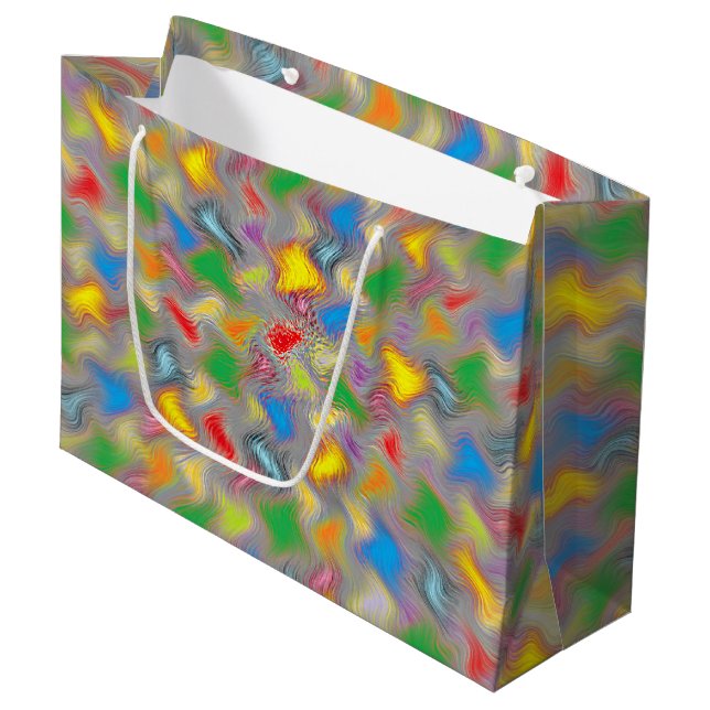 Brush Strokes Large Gift Bag (Front Angled)