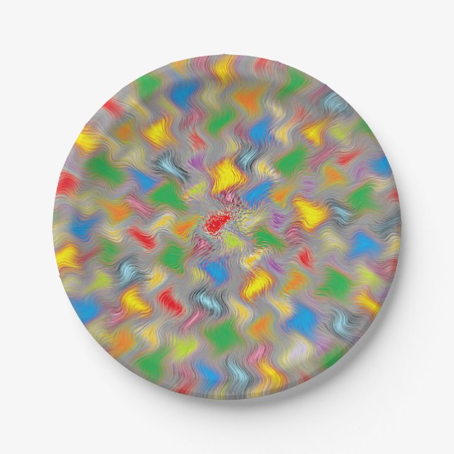 Brush Strokes Paper Plate (Front)