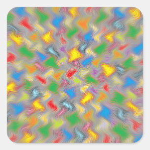 Brush Strokes Square Sticker
