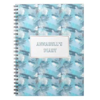 Brush strokes teak modern pattern notebook