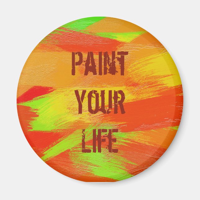 brush strokes texture. text magnet (Front)