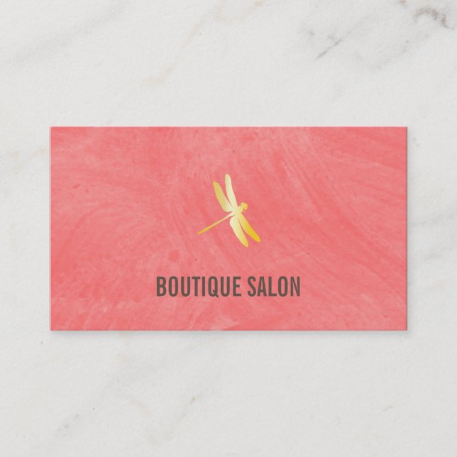 Brush Texture (Guava) Business Card (Front)