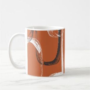 Brush Texture: Seamless Orange Background Coffee Mug