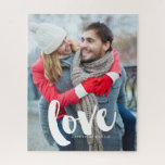 Brush Typography "Love" Jigsaw Puzzle<br><div class="desc">Beautiful brush typography personalised design.</div>