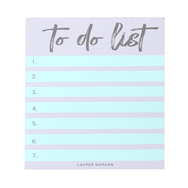 Brush Typography Pastels | To-do List Notepad (Front)