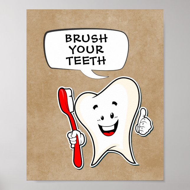 Brush Your Teeth Cleanliness Poster (Front)