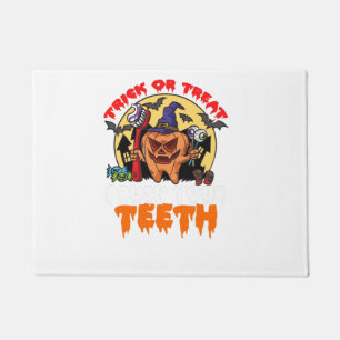 Brush Your Teeth Funny Dental Hygienist Pun Doormat