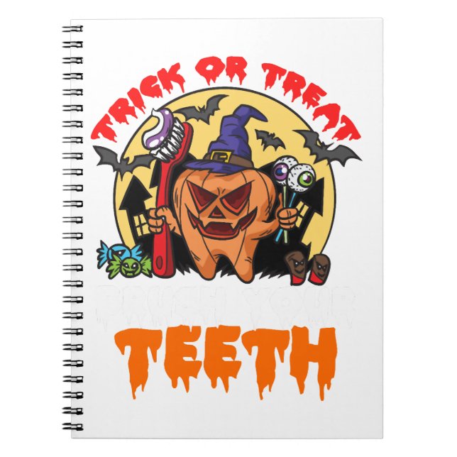 Brush Your Teeth Funny Dental Hygienist Pun Notebook (Front)