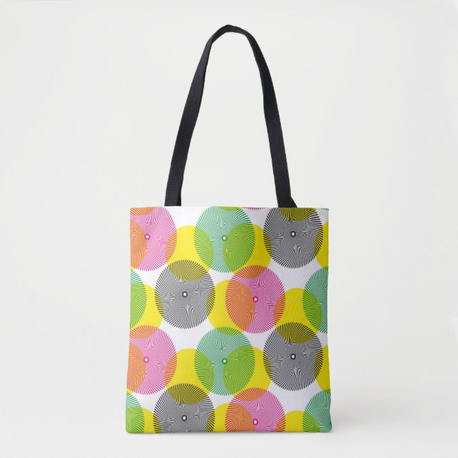 Brush Zigzags: Hand Drawn Pattern Tote Bag (Front)