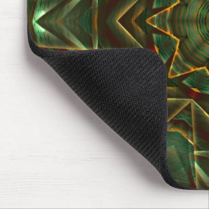 Brushed aged brownish blue kaleidoscope gear style mouse mat