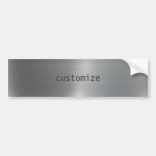 Brushed Aluminium Bumper Sticker