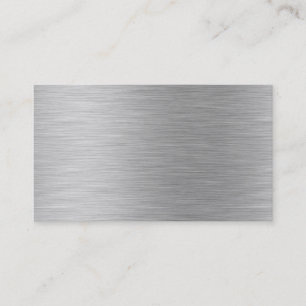 brushed aluminium business card
