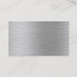 brushed aluminium business card