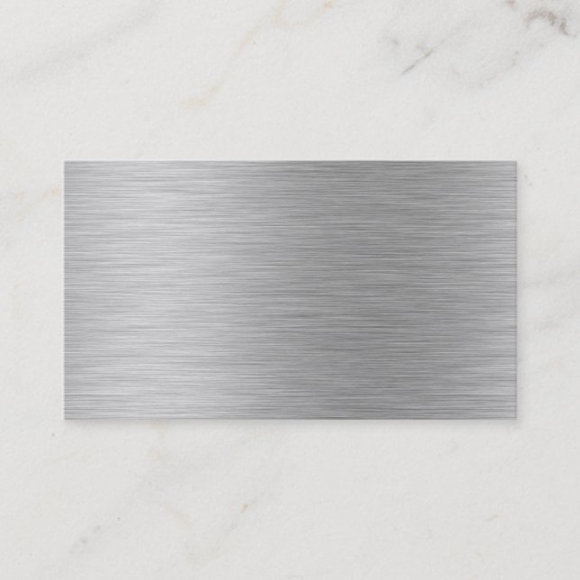 brushed aluminium business card (Front)