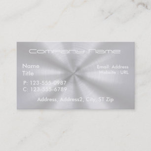 Brushed Aluminium Business Cards