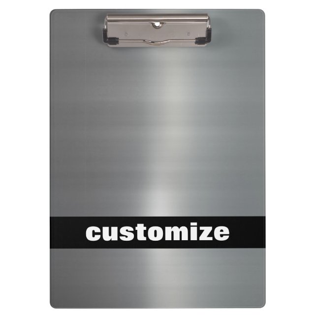 Brushed Aluminium Clipboard (Front)