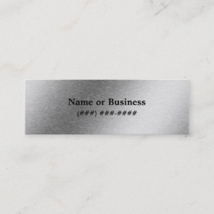 Brushed Aluminium Effect Business Card