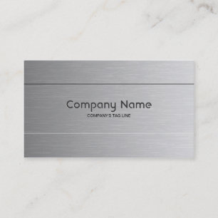 Brushed Aluminium Look Business Card Template