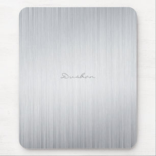 Brushed Aluminium Look Mouse Pad-Custom Name Mouse Mat