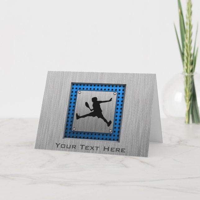 Brushed Aluminium look Tennis Card (Front)