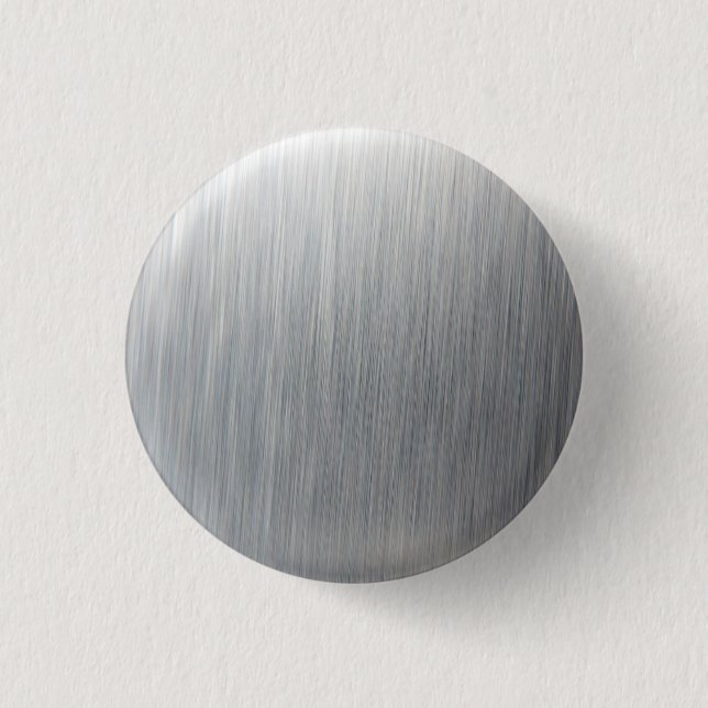 Brushed Aluminium Metal 3 Cm Round Badge (Front)