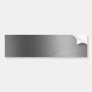 Brushed Aluminium Metal Look Bumper Sticker