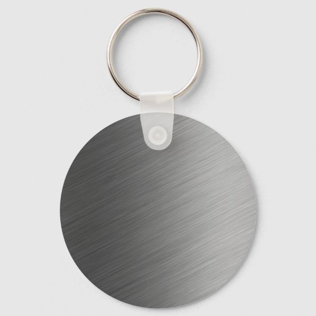 Brushed Aluminium Metal Look Key Ring (Front)