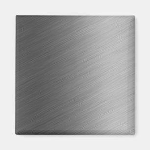 Brushed Aluminium Metal Look Magnet