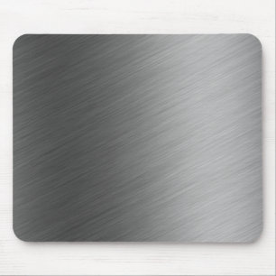 Brushed Aluminium Metal Look Mouse Mat