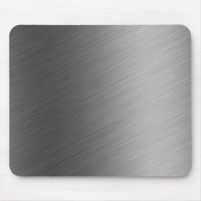 Brushed Aluminium Metal Look Mouse Mat (Front)
