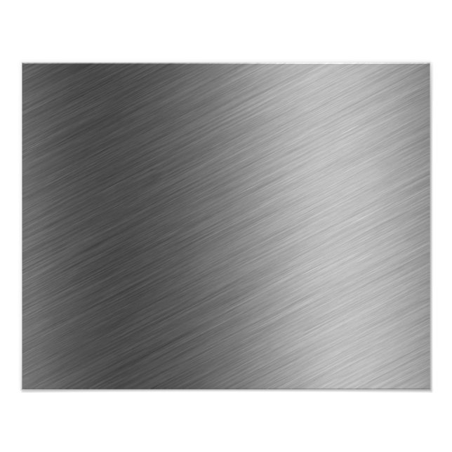 Brushed Aluminium Metal Look Photo Print (Front)