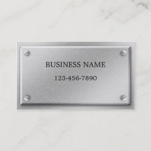 Brushed Aluminium Metal Plate Business Card