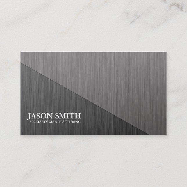 Brushed Aluminium Minimal Business Card (Front)