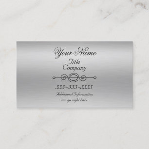 Brushed Aluminium Print Business Cards