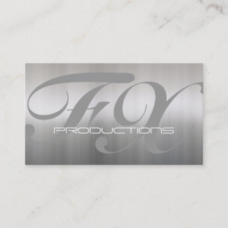 Brushed Aluminium Stainless Steel Textured Business Card