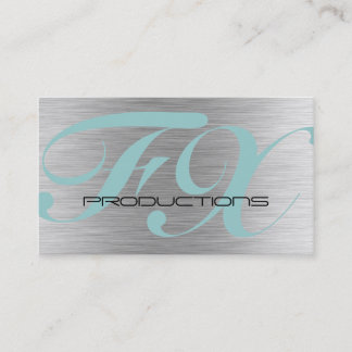 Brushed Aluminium Stainless Steel Textured Business Card