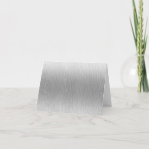 Brushed Aluminium Stainless Steel Textured Card