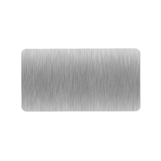Brushed Aluminium Stainless Steel Textured Label (Front)