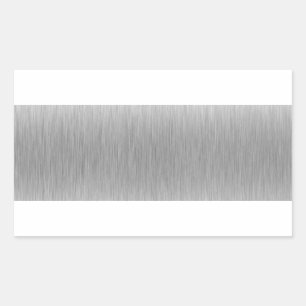 Brushed Aluminium Stainless Steel Textured Rectangular Sticker