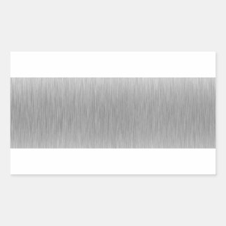 Brushed Aluminium Stainless Steel Textured Rectangular Sticker