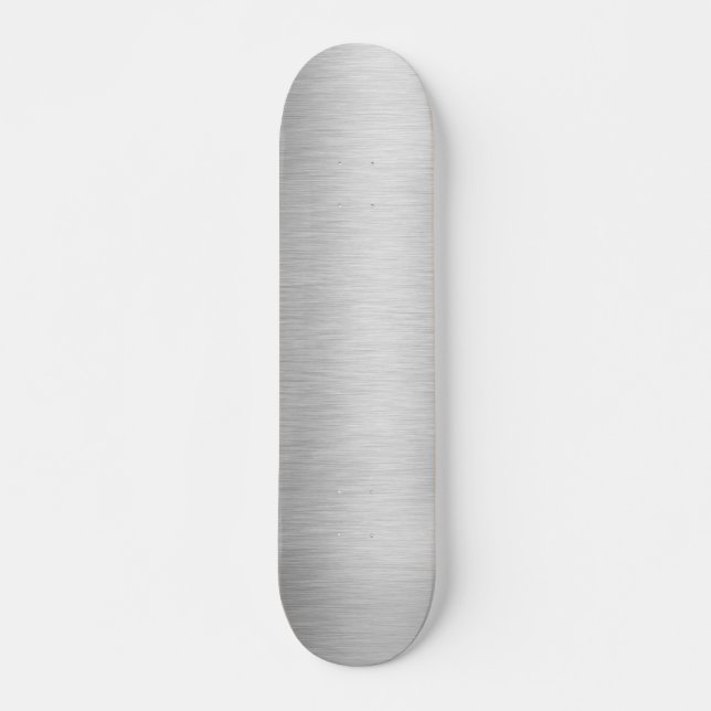 Brushed Aluminium Stainless Steel Textured Skateboard (Front)
