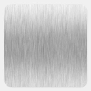 Brushed Aluminium Stainless Steel Textured Square Sticker