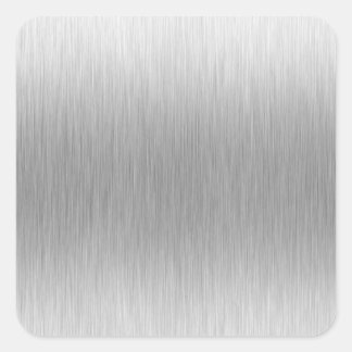 Brushed Aluminium Stainless Steel Textured Square Sticker