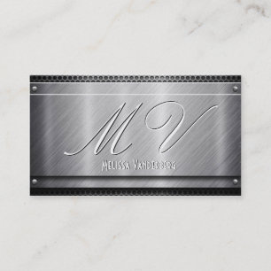 Brushed Aluminium Unique Business Cards