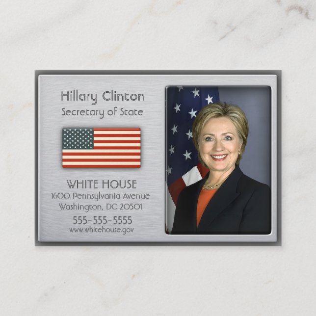 Brushed Aluminium with American Flag Profile Cards (Front)